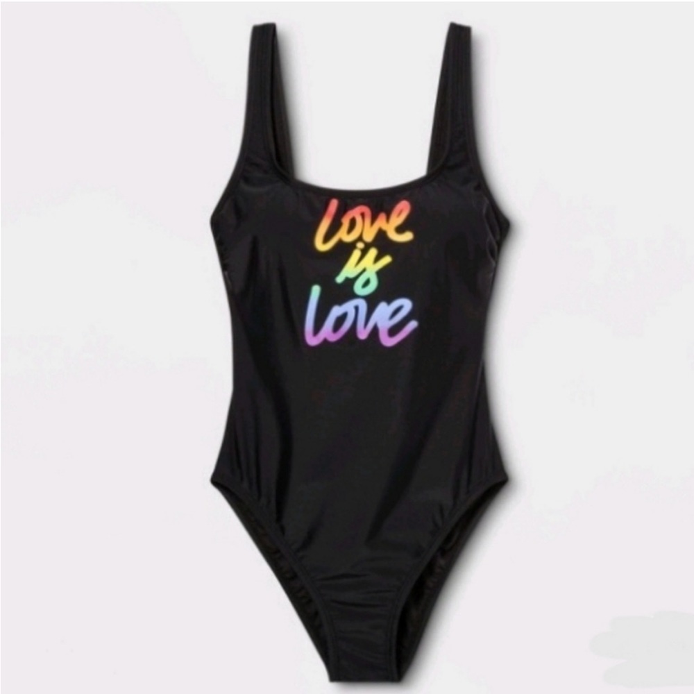 Sirena Black One Piece Pride Rainbow Love is Love Swimsuit